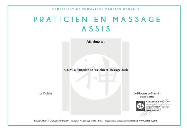 attestation formation massage assis